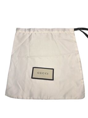 Gucci Small White Satin Drawstring Dust Bag 002588